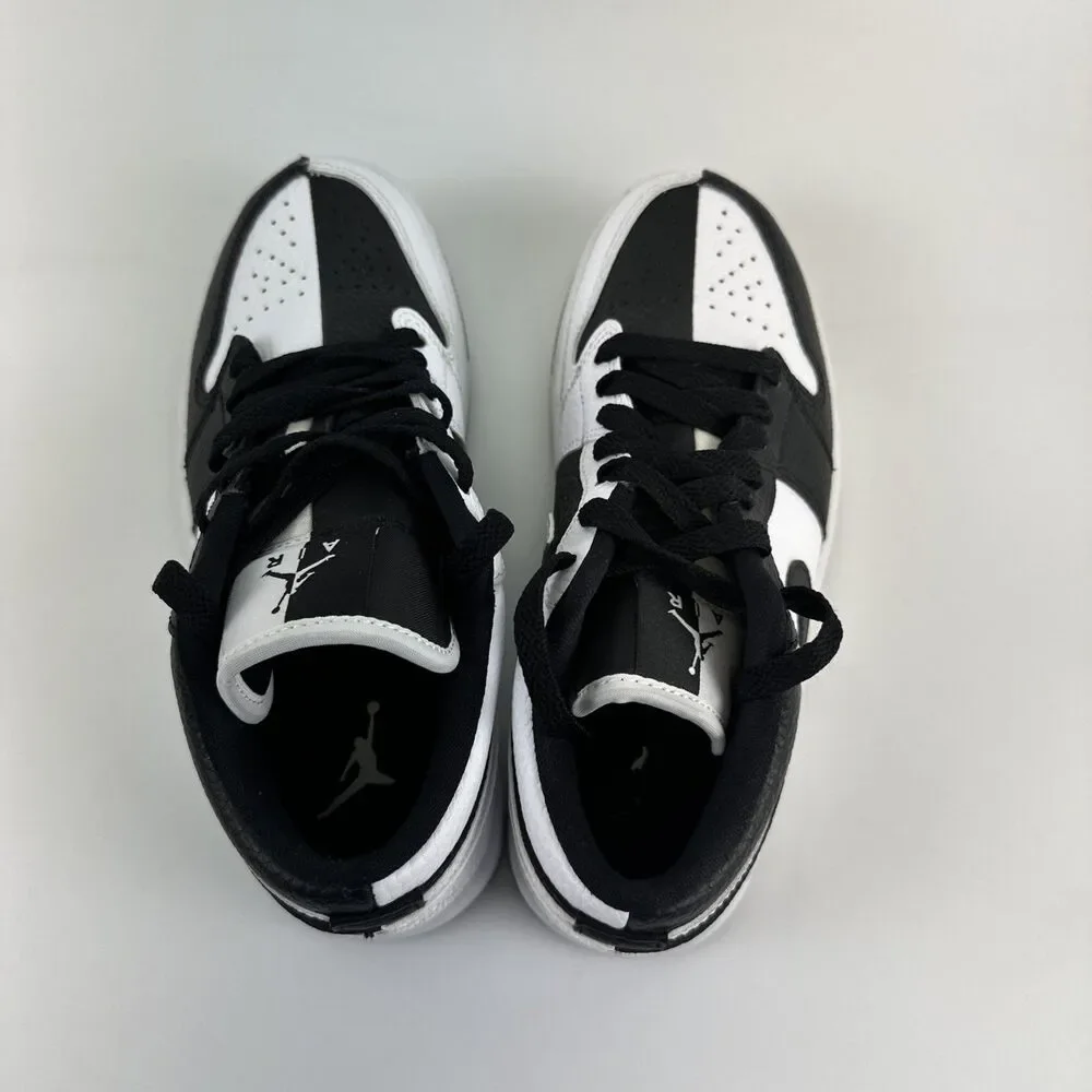 Nike Jordan 1 Low Panda Black White Colorblock DR0502-101 Leather LaceUp Women 6